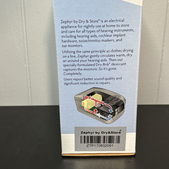 Zephyr By Dry & Store Hearing Aid Dryer Cochlear Ear Monitors New Open Box Read - Picture 4 of 8